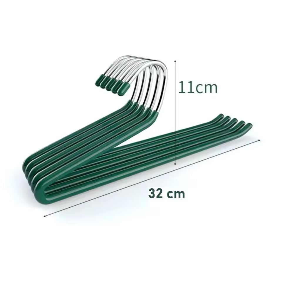 25/35cm Stainless Steel Pants Hanger Closet Organizer 10pcs