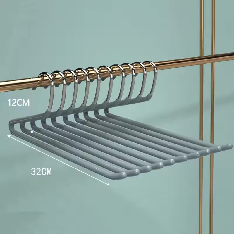 25/35cm Stainless Steel Pants Hanger Closet Organizer 10pcs