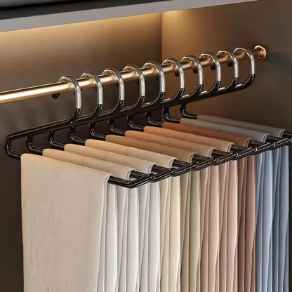 25/35cm Stainless Steel Pants Hanger Closet Organizer 10pcs