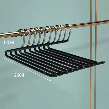 25/35cm Stainless Steel Pants Hanger Closet Organizer 10pcs