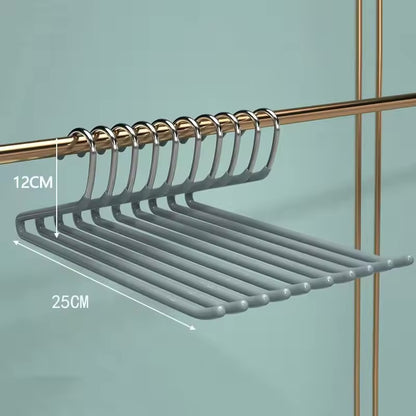 25/35cm Stainless Steel Pants Hanger Closet Organizer 10pcs