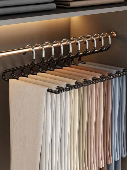 25/35cm Stainless Steel Pants Hanger Closet Organizer 10pcs