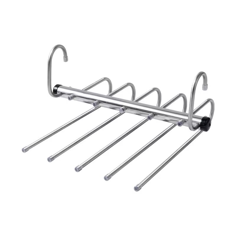 Multi-Layer Stainless Steel Folding Pants Hanger Organiser