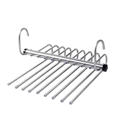 Multi-Layer Stainless Steel Folding Pants Hanger Organiser