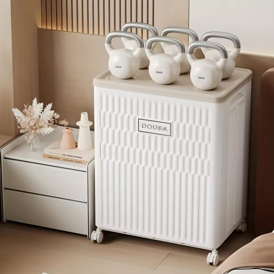 DOUBA Large Capacity Storage Box. Enclosed, Rolling, Foldable Organiser.