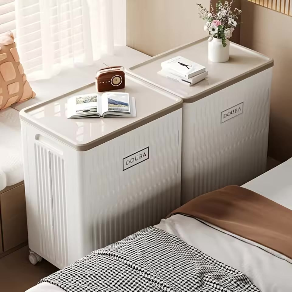 DOUBA Large Capacity Storage Box. Enclosed, Rolling, Foldable Organiser.
