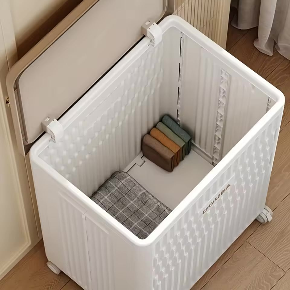DOUBA Large Capacity Storage Box. Enclosed, Rolling, Foldable Organiser.